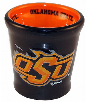 Oklahoma State Cowboys Ceramic Relief Shotglass